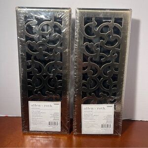 Allen + Roth Savannah Floor Registers Set of 2 New 4x12